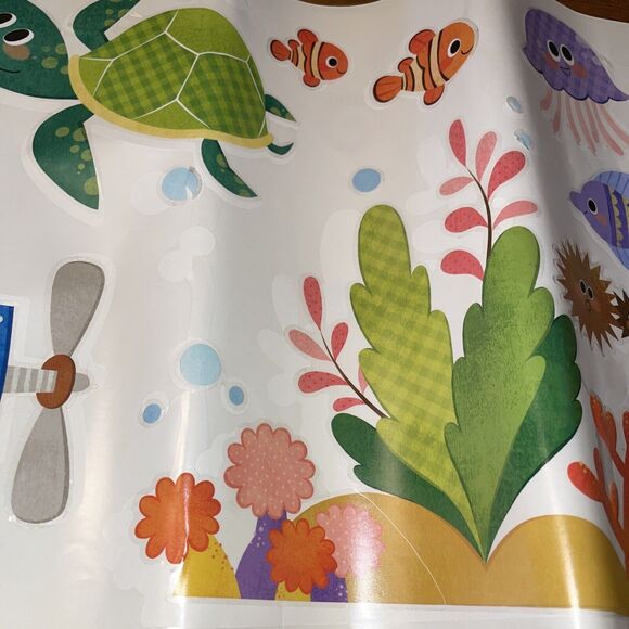 DECOWALL DAT-1611 Sea Adventure Kids Reusable Wall Stickers Decals - Picture 10 of 16